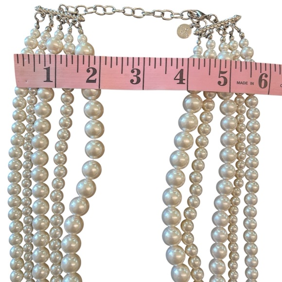 Elegant Multi-Strand Faux Pearl Necklace - Picture 10 of 12